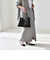 quaranciel:〈手洗い可能〉ウーステッド Iライン スリット スカート（セットアップ対応）