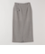 quaranciel:〈手洗い可能〉ウーステッド Iライン スリット スカート（セットアップ対応）