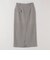 quaranciel:〈手洗い可能〉ウーステッド Iライン スリット スカート（セットアップ対応）