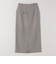quaranciel:〈手洗い可能〉ウーステッド Iライン スリット スカート（セットアップ対応）