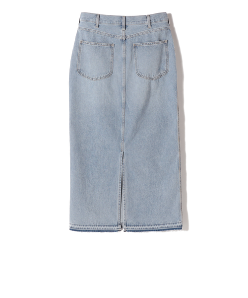SHIPS Primary Navy Label:ブリーチ 5ポケット デニム スカート