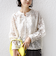 《予約》〈手洗い可能〉裾 ドロスト レース ブラウス