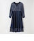 《予約》quaranciel:〈洗濯機可能〉ツイル Vネック ベルト フレア ワンピース