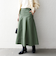 《予約》SHIPS any:〈洗濯機可能〉チノ バック ジップ フレア スカート