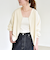 《予約》quaranciel:〈洗濯機可能〉カットジョーゼット Vネック ジップ カーディガン