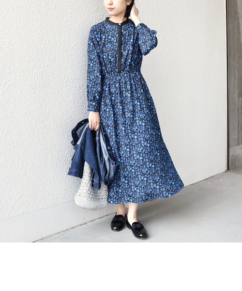 SHIPS Colors:〈手洗い可能〉MULHOUSE フラワー プリント ワンピース