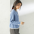 《予約》〈手洗い可能〉綿混 ウェーブ モール リブ 配色 カーディガン