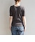quaranciel:〈洗濯機可能〉テレコ リブ クルー ヘンリー 2way ハーフスリーブ TEE