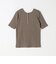 quaranciel:〈洗濯機可能〉テレコ リブ クルー ヘンリー 2way ハーフスリーブ TEE