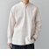 SHIPS any:〈洗濯機可能〉コットン/リネン ストライプ バンドカラー シャツ 26SS◆