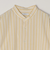 SHIPS any:〈洗濯機可能〉コットン/リネン ストライプ バンドカラー シャツ 26SS◆