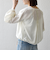 《予約》SHIPS any:〈洗濯機可能〉シアー クルーネック ボリューム スリーブ ブラウス