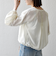 《予約》SHIPS any:〈洗濯機可能〉シアー クルーネック ボリューム スリーブ ブラウス
