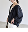 《予約》quaranciel:〈洗濯機可能〉シアー ギャザー ネック コンパクト ブルゾン