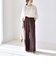 《予約》quaranciel:〈洗濯機可能〉リネン ミックス ハイウエスト ワイド パンツ