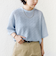 《予約》〈手洗い可能〉ランダム ブルーゼ 5分袖 プルオーバー