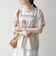 《予約》TRICOMER:〈洗濯機可能〉フレンチ ロゴ プリント TEE