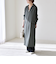 《予約》quaranciel:〈洗濯機可能〉Vネック スキッパー ロング シャツ ワンピース