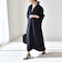 《予約》quaranciel:〈洗濯機可能〉Vネック スキッパー ロング シャツ ワンピース