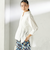 《予約》〈手洗い可能〉ポリエステル コットン ギャザー 切替 羽織 シャツ