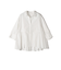 《予約》〈手洗い可能〉ポリエステル コットン ギャザー 切替 羽織 シャツ
