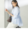 《予約》〈手洗い可能〉ポリエステル コットン ギャザー 切替 羽織 シャツ