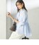 〈手洗い可能〉ポリエステル コットン ギャザー 切替 羽織 シャツ