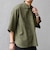 SHIPS any:〈UVカット〉FUTURE LINEN CANVAS リネンライク スキッパー プルオーバーシャツ◇