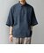 SHIPS any:〈UVカット〉FUTURE LINEN CANVAS リネンライク スキッパー プルオーバーシャツ◇
