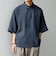 SHIPS any:〈UVカット〉FUTURE LINEN CANVAS リネンライク スキッパー プルオーバーシャツ◇