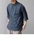 SHIPS any:〈UVカット〉FUTURE LINEN CANVAS リネンライク スキッパー プルオーバーシャツ◇