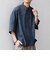 SHIPS any:〈UVカット〉FUTURE LINEN CANVAS リネンライク スキッパー プルオーバーシャツ◇