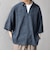 SHIPS any:〈UVカット〉FUTURE LINEN CANVAS リネンライク スキッパー プルオーバーシャツ◇