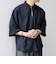 SHIPS any:〈UVカット〉FUTURE LINEN CANVAS リネンライク スキッパー プルオーバーシャツ◇