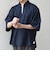 SHIPS any:〈UVカット〉FUTURE LINEN CANVAS リネンライク スキッパー プルオーバーシャツ◇