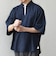 SHIPS any:〈UVカット〉FUTURE LINEN CANVAS リネンライク スキッパー プルオーバーシャツ◇
