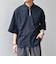 SHIPS any:〈UVカット〉FUTURE LINEN CANVAS リネンライク スキッパー プルオーバーシャツ◇