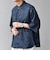 SHIPS any:〈UVカット〉FUTURE LINEN CANVAS リネンライク スキッパー プルオーバーシャツ◇