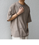 SHIPS any:〈洗濯機可能〉FUTURE LINEN CANVAS リネンライク デザイン リブ ポケット Tシャツ◆
