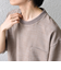 SHIPS any:〈洗濯機可能〉FUTURE LINEN CANVAS リネンライク デザイン リブ ポケット Tシャツ◆