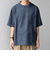 SHIPS any:〈洗濯機可能〉FUTURE LINEN CANVAS リネンライク デザイン リブ ポケット Tシャツ◆