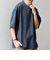 SHIPS any:〈洗濯機可能〉FUTURE LINEN CANVAS リネンライク デザイン リブ ポケット Tシャツ◆