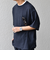 SHIPS any:〈洗濯機可能〉FUTURE LINEN CANVAS リネンライク デザイン リブ ポケット Tシャツ◆