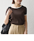 《予約》SHIPS any:〈洗濯機可能〉テレコ リブ バイカラー ショートスリーブ TEE