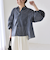 《予約》quaranciel:〈洗濯機可能〉シアー デニム ギャザー レギュラー シャツ