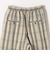 《予約》SHIPS any:〈洗濯機可能〉リネン ミックス イージー ベイカー パンツ（チェック）