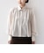 堀田茜×SHIPS:〈接触冷感/撥水/洗濯機可能〉TEXBRID(R) ギャザー ブラウス