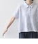 【WEB限定】〈手洗い可能〉シアー ジャカード ポロ 襟 ショート スリーブ プルオーバー