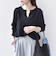 SHIPS Colors:〈手洗い可能〉ペーパー ライク ヘンリーネック 2WAY ニット◆
