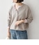 SHIPS Colors:〈手洗い可能〉ペーパー ライク ヘンリーネック 2WAY ニット◆